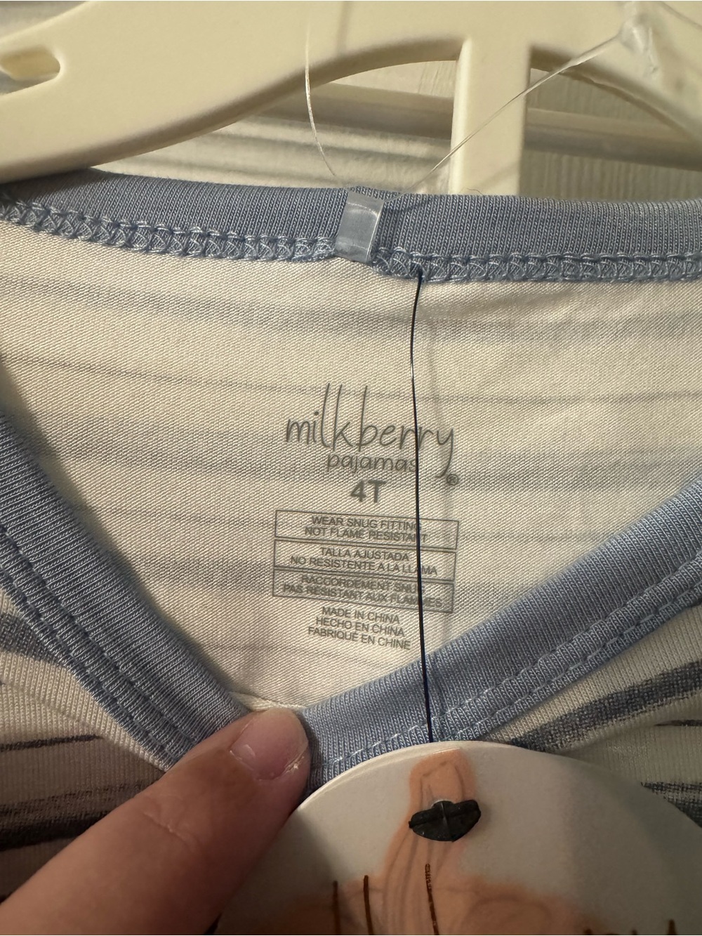 Milkberry Kids Navy Stripe Bamboo Pajama Set - Picture 2 of 2